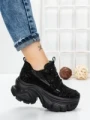 Pantofi Sport Dama cu Platforma 3561 BLACK | MEI