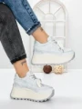 Pantofi Sport Dama cu Platforma 3570 SILVER | MEI