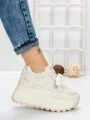 Pantofi Sport Dama cu Platforma 3570 BEIGE | MEI