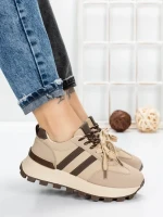 Sneakers Dama 5WL115 BEIGE-KHAKI | MEI