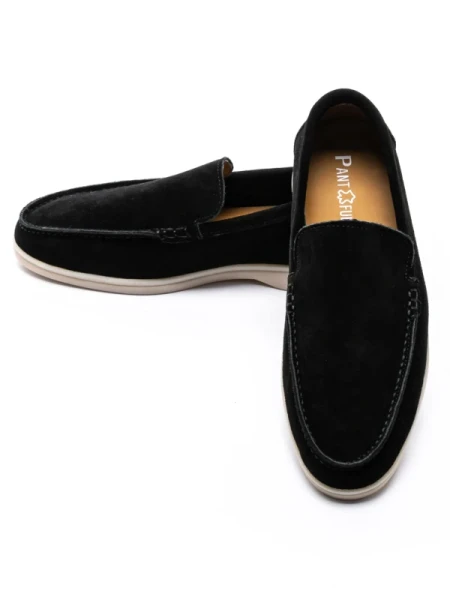 Mocasini Barbati din piele naturala 5NXE58 BLACK | PANTOFUL