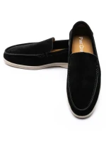 Mocasini Barbati din piele naturala 5NXE58 BLACK | PANTOFUL