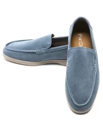 Mocasini Barbati din piele naturala 5NXE58 BLUE | PANTOFUL