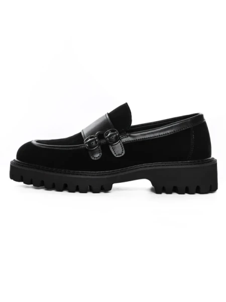 Pantofi Casual Barbati din piele naturala 5NXE66 BLACK | PANTOFUL