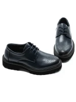 Pantofi Casual Barbati din piele naturala 5NXE68 BLUE | PANTOFUL