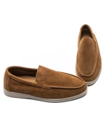 Moški mokasini iz naravnega usnja 5NXE58 Rumena | Pantoful