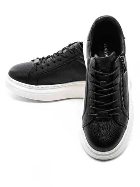 Pantofi Sport Barbati din piele naturala 5305 BLACK-WHITE | ADVANCER