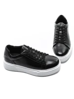 Pantofi Sport Barbati din piele naturala A921-1X BLACK | ADVANCER