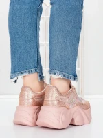 Pantofi Sport Dama cu Platforma 5WL112 PINK | MEI