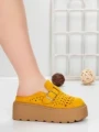 Papuci Dama cu Platforma 5WL113 YELLOW | MEI