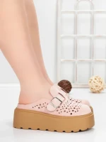 Papuci Dama cu Platforma 5WL113 PINK | MEI