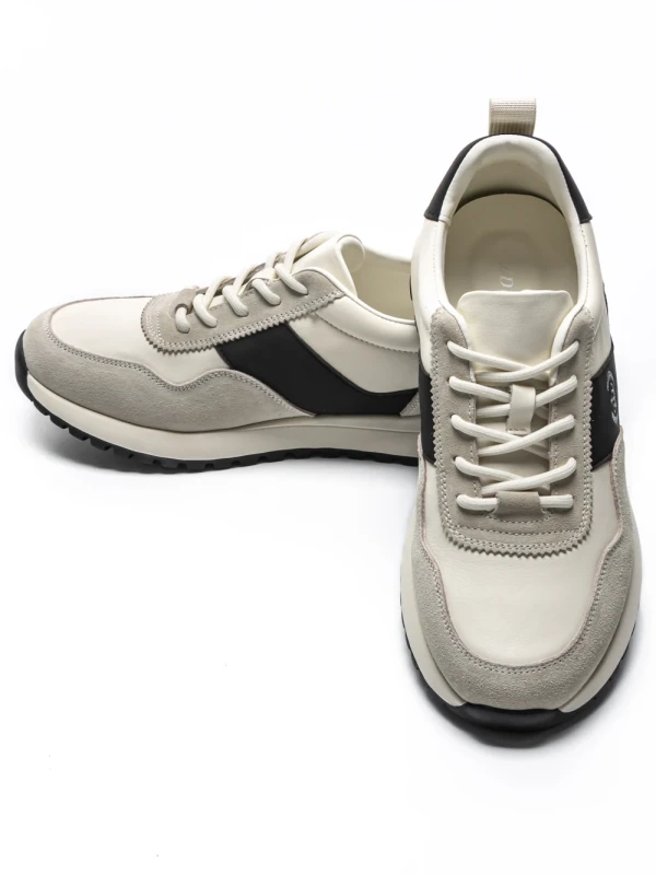 Pantofi Sport Barbati din piele naturala 5309 WHITE-BLACK | ADVANCER