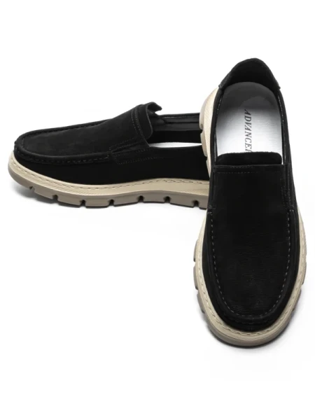 Mocasini Barbati din piele naturala 8063 BLACK | ADVANCER