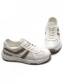 Pantofi Sport Barbati din piele naturala 5317 WHITE-APRICOT | ADVANCER