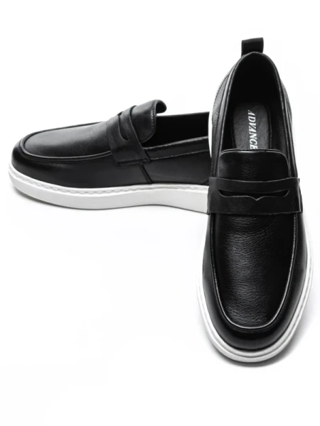 Pantofi Casual Barbati din piele naturala 12-187 BLACK | ADVANCER