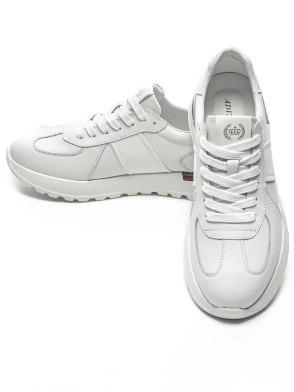 Pantofi Sport Barbati din piele naturala 12-186 WHITE | ADVANCER