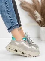 Pantofi Sport Dama din piele naturala 36853-1 GREY | ADVANCER