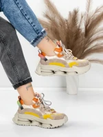 Pantofi Sport Dama din piele naturala 36868-1 YELLOW | ADVANCER