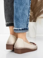 Balerini Dama din piele naturala F166 CREAM | ADVANCER