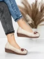 Balerini Dama din piele naturala F166 CREAM | ADVANCER