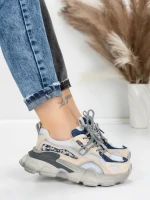 Pantofi Sport Dama din piele naturala Y5757-1 BLUE | ADVANCER