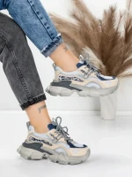 Pantofi Sport Dama din piele naturala Y5757-1 BLUE | ADVANCER