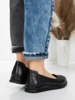 Balerini Dama din piele naturala 6651 BLACK | ADVANCER
