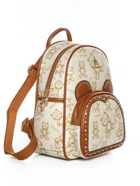 Rucsac Dama 5ZA267 BEIGE-WHITE | MEI