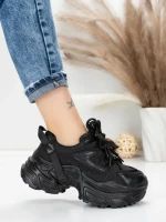 Pantofi Sport Dama din piele naturala 918-1 BLACK | FRANCO GERARDO