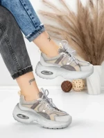 Pantofi Sport Dama din piele naturala HY2122 GREY | FRANCO GERARDO