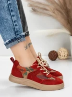 Pantofi Sport Dama din piele naturala 2536 RED | FRANCO GERARDO