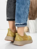 Pantofi Sport Dama din piele naturala 16-2 GREEN | FRANCO GERARDO
