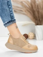 Pantofi Sport Dama din piele naturala 16-2 APRICOT | FRANCO GERARDO