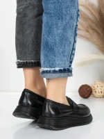 Pantofi Casual Dama din piele naturala 16-7 BLACK | FRANCO GERARDO