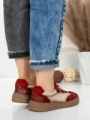 Pantofi Sport Dama din piele naturala 65852 RED | FRANCO GERARDO