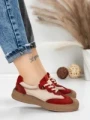 Pantofi Sport Dama din piele naturala 65852 RED | FRANCO GERARDO