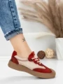 Pantofi Sport Dama din piele naturala 65852 RED | FRANCO GERARDO