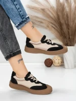 Pantofi Sport Dama din piele naturala 65852 BLACK | FRANCO GERARDO