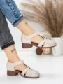 Sandale Dama din piele naturala 1171 CREAM | FORMATIONE