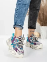 Pantofi Sport Dama din piele naturala HY8988-1 PURPLE-LIGHT PURPLE | FRANCO GERARDO