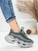 Pantofi Sport Dama din piele naturala HY6376 GREEN | FRANCO GERARDO