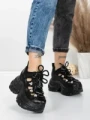 Pantofi Sport Dama cu Platforma 0897-33 BLACK | MEI