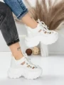 Pantofi Sport Dama cu Platforma 0897-33 WHITE | MEI