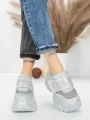 Pantofi Sport Dama cu Platforma 569-67 SILVER | MEI