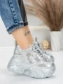 Pantofi Sport Dama cu Platforma 6166-95 SILVER | MEI