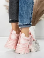 Pantofi Sport Dama cu Platforma 6166-113 PINK | MEI