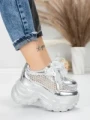 Pantofi Sport Dama cu Platforma 0897-36 SILVER | MEI