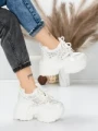 Pantofi Sport Dama cu Platforma 6166-88 WHITE | MEI