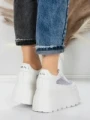 Pantofi Sport Dama cu Platforma 6208-35 WHITE | MEI
