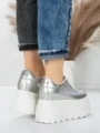 Pantofi Sport Dama cu Platforma 6208-35 SILVER | MEI